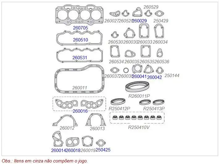 JUNTA MOTOR FIAT UNO 1.0 1.3 1.5  FIBRA SEM RETENTOR
