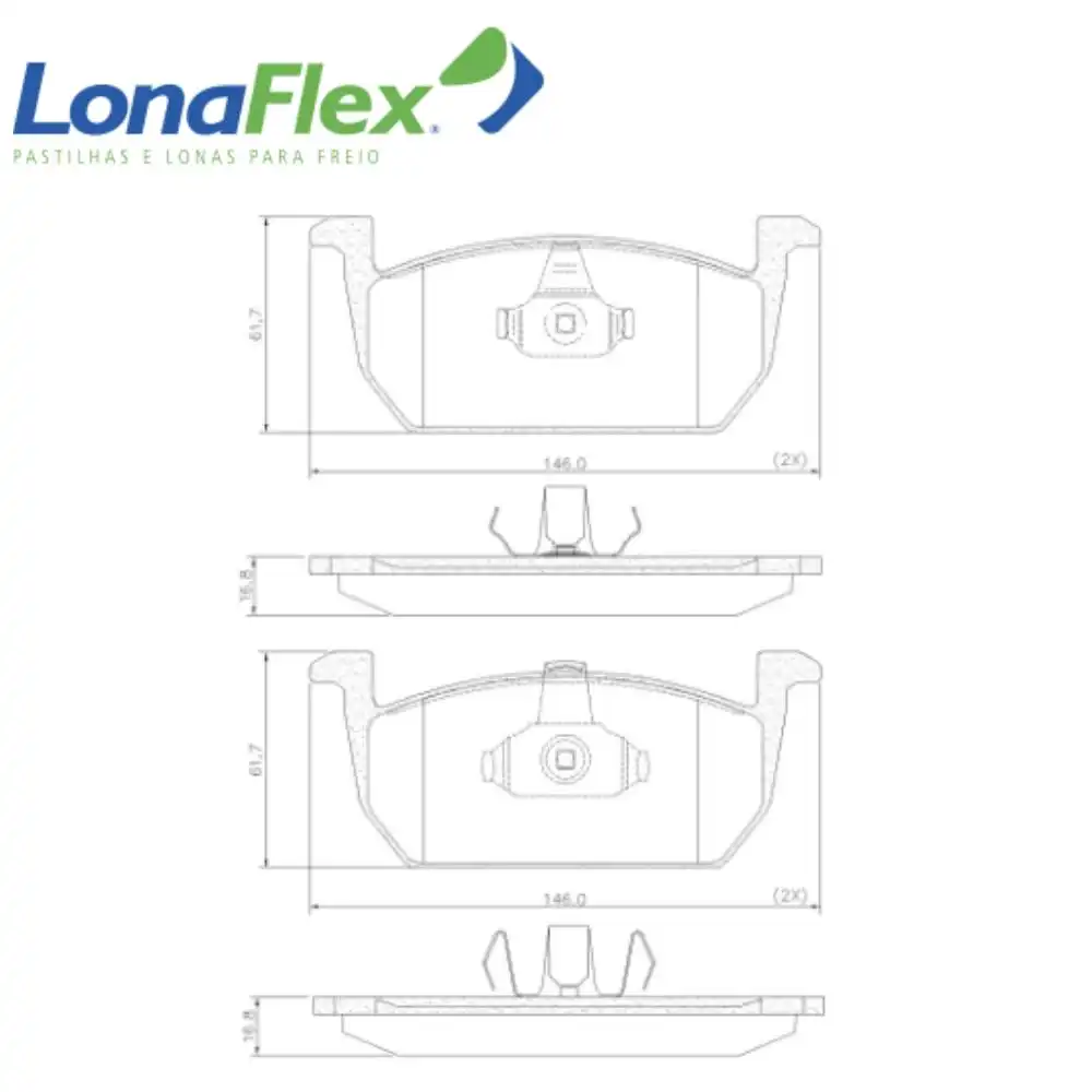 PASTILHA FREIO DIANTEIRA POLO 2018/