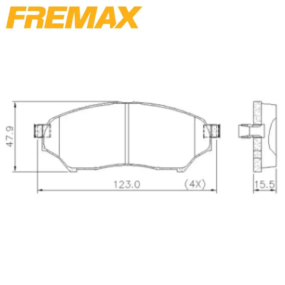 PASTILHA FREIO DIANTEIRA MITSUBISHI PAJERO TR4 2.0 16V 2001/
