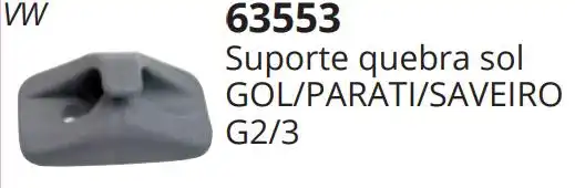 SUPORTE QUEBRA SOL GOL PLUS GII GIII CINZA