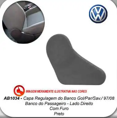 CAPA LATERAL BANCO GOL G2 G3 G4 DIREITA EXTERNA PRETO