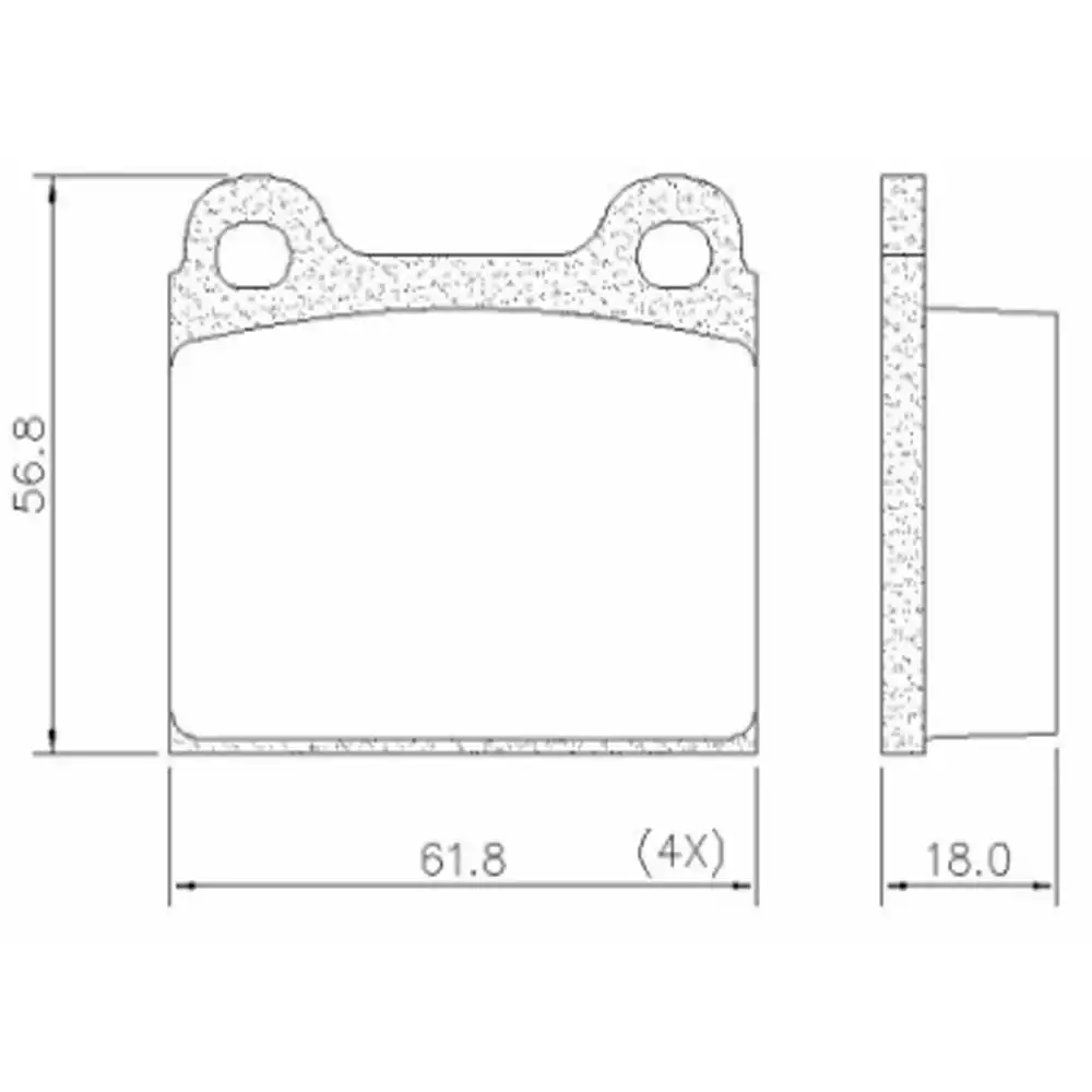 PASTILHA FREIO DIANTEIRA GOL 1981 A 1995 DISCO SOLIDO