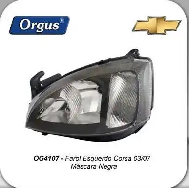 FAROL CORSA MONTANA 2003 A 2007 MASCARA NEGRA ESQ