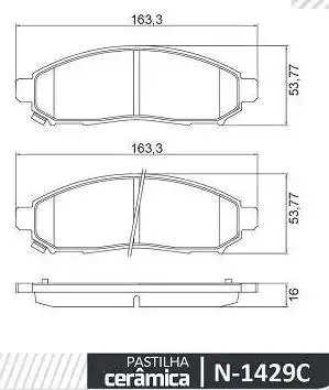 PASTILHA FREIO DIANTEIRA FRONTIER 2.5 16V 2008 A 2016 CERAMI