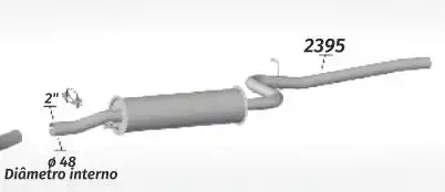 SILENC INTERM FT DOBLO CARGO ELX 1.6 16V 1.8 8V FIRE 2002/