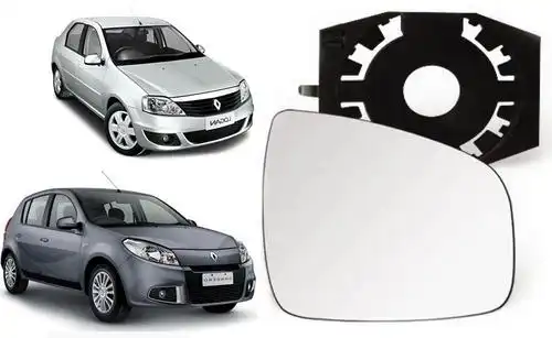 VIDRO ESPELHO RENAULT SANDERO/LOGAN 09/ DIR (QUADRADO) S/CAR