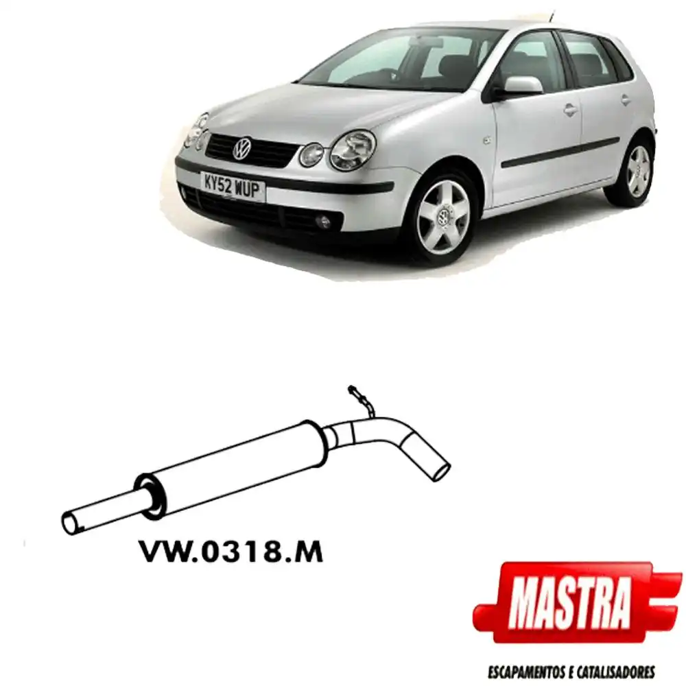 SILENCIOSO INTERMEDIARIO POLO 1.0 16V 2002 A 2003