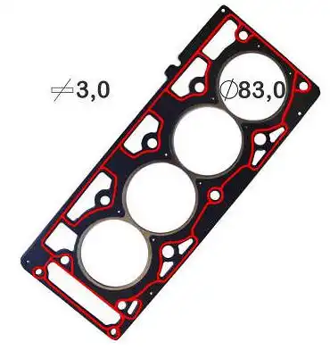 JUNTA CABECOTE FIESTA 1.6,KA 1.6 (MOT ZETEC ROCAN) FIBRA 3MM