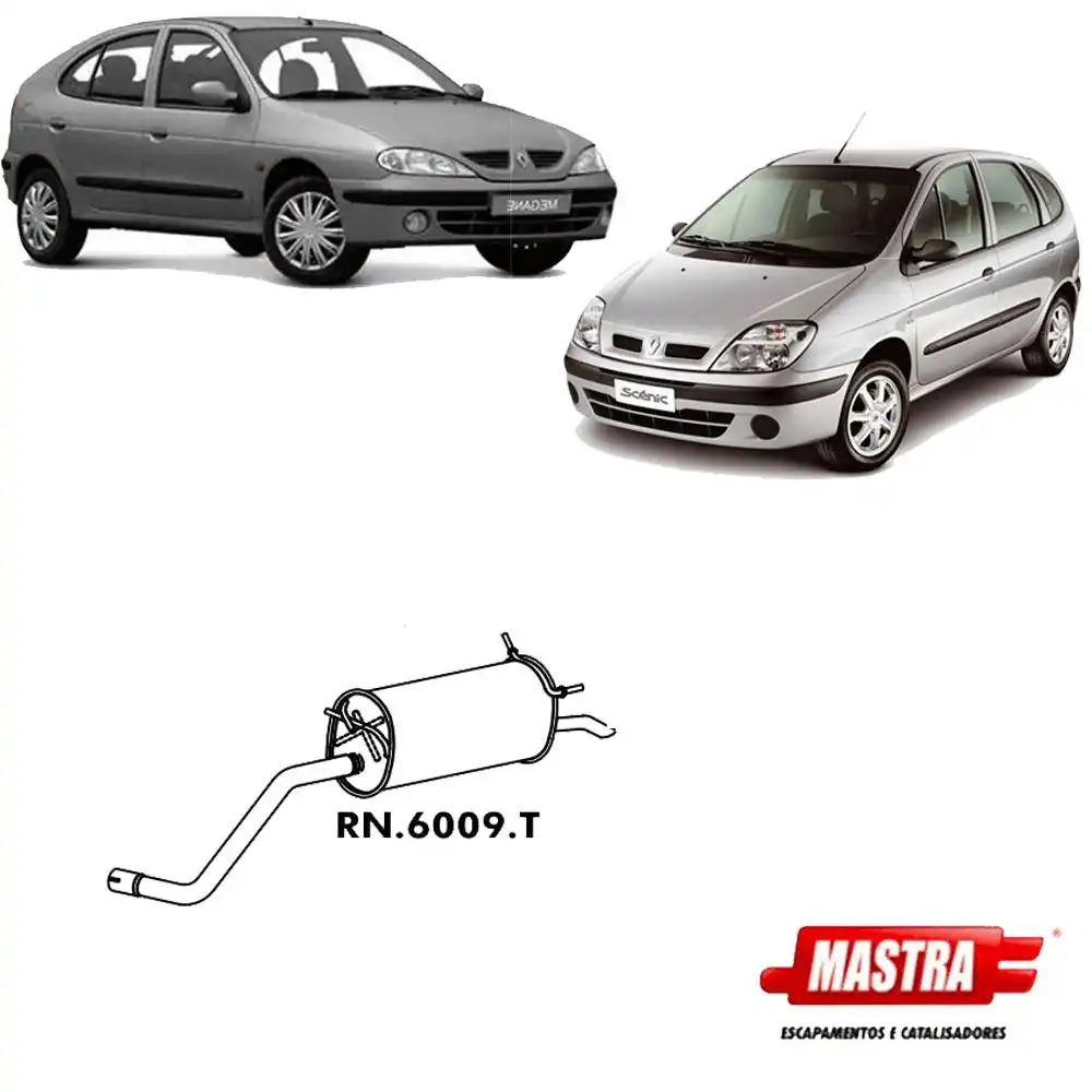 SILENCIOSO TRASEIRO RENAULT SCENIC 1.6 2.0 8V 16V 2001 A 201
