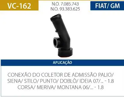 TUBO CONEXAO COLETOR DAGUA CABECOTE FIAT PALIO 1.8 8V 2003/