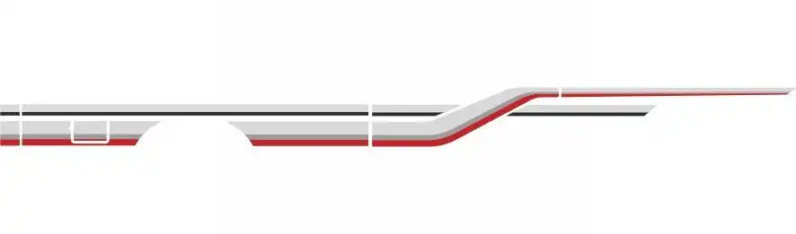 FAIXA LATERAL D-20 90 C/SIMPLES CINZA/VERMELHO/GRAFITE