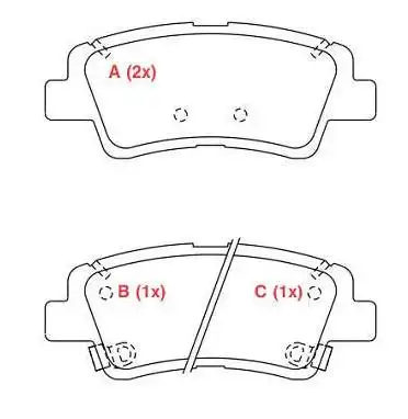 PASTILHA FREIO TRASEIRA HYUNDAI IX35 2.0 16V 2018 ACIMA