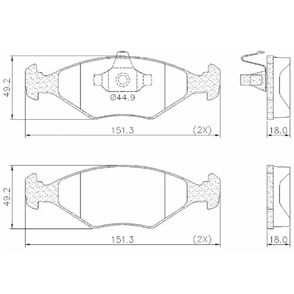 PASTILHA FREIO DIANTEIRA FIAT PALIO 1.0 1.4 2009/