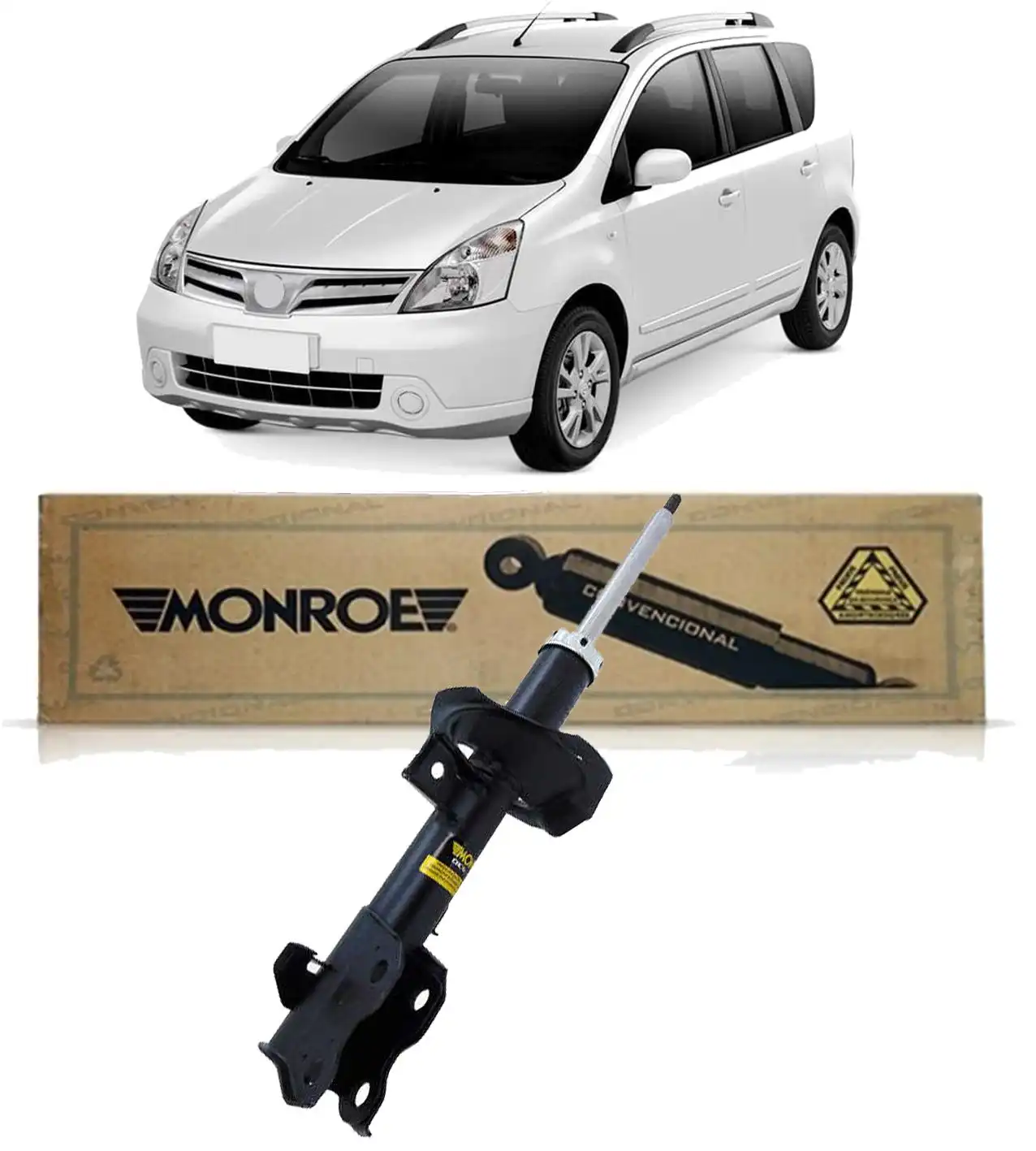 AMORTECEDOR DIANTEIRO NISSAN LIVINA 2009 A 2015 DIREITO