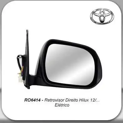 ESPELHO EXT TOYOTA HILUX 2012 EM DIANTE DIR ELETRICO