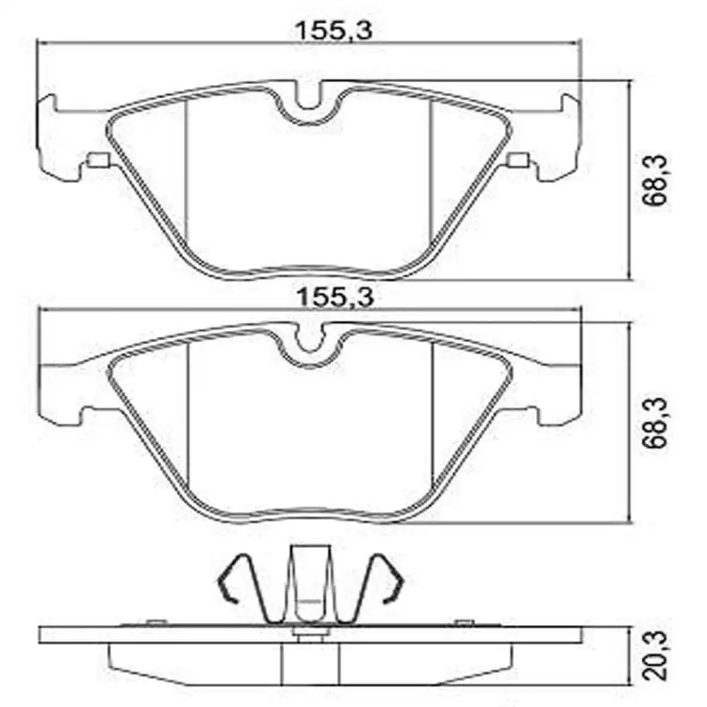 PASTILHA FREIO DIANTEIRA BMW 320I 2005 A 2011