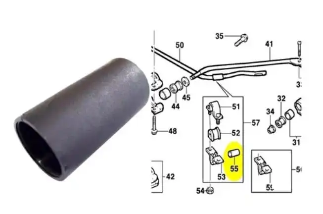 BUCHA PLASTICA BARRA ESTAB CORSA 99/ (ENTRE BARR E BUCHA EST
