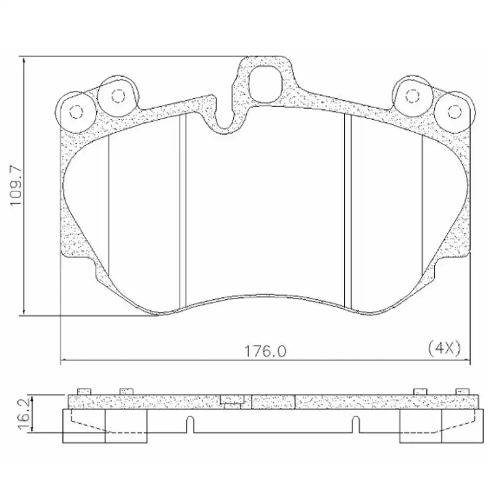 PASTILHA FREIO DIANTEIRA PORSCHE CAYENNE 4.8 32V 2007 A 2015