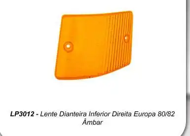 LENTE SINAL DIANT FIAT 147 EUROPA 80/82 DIR AMBAR