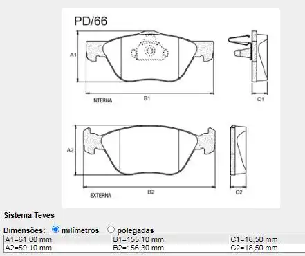 PASTILHA FREIO DIANTEIRA FIAT PALIO WEEKEND ADVENTURE LOCKER