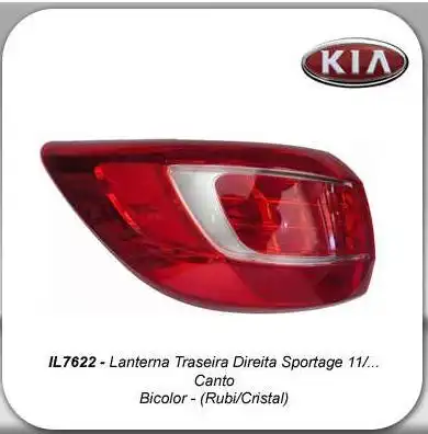 SINAL TRAS KIA SPORTAGE 2011 EM DIANTE DIR BICOLOR (CANTO)