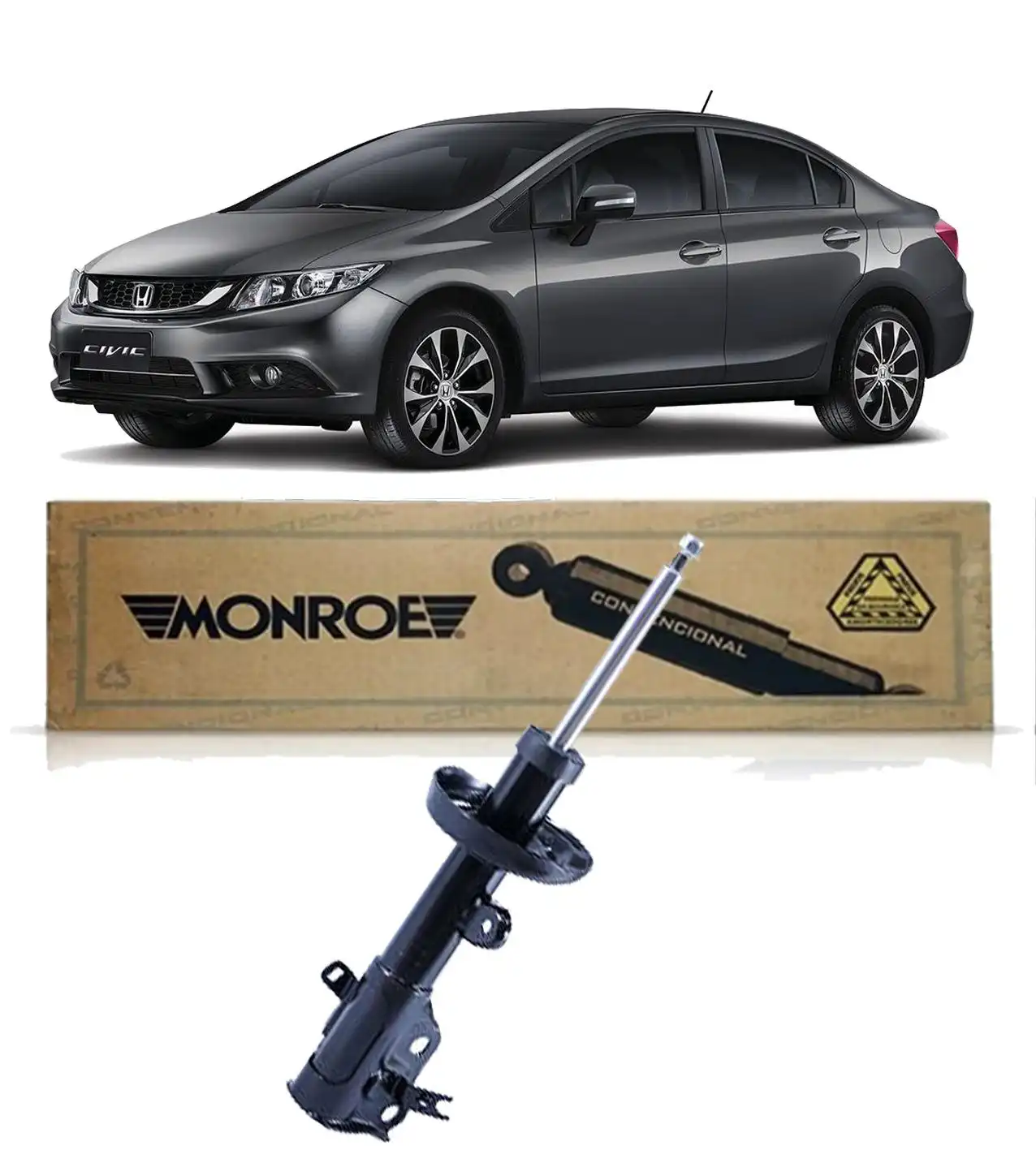 AMORTECEDOR DIANTEIRO HONDA CIVIC 2.0 2012 A 2016 DIREITO