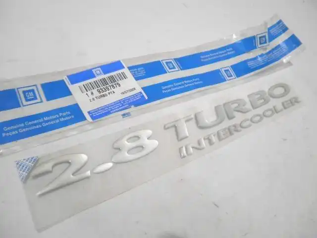 EMBLEMA ADESIVO "2.8 TURBO INTERCOOLER" S-10 03/ PRATA