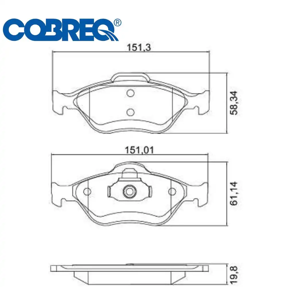 PASTILHA FREIO DIANTEIRA ECOSPORT 1.0 1.6 2.0 2005 A 2009