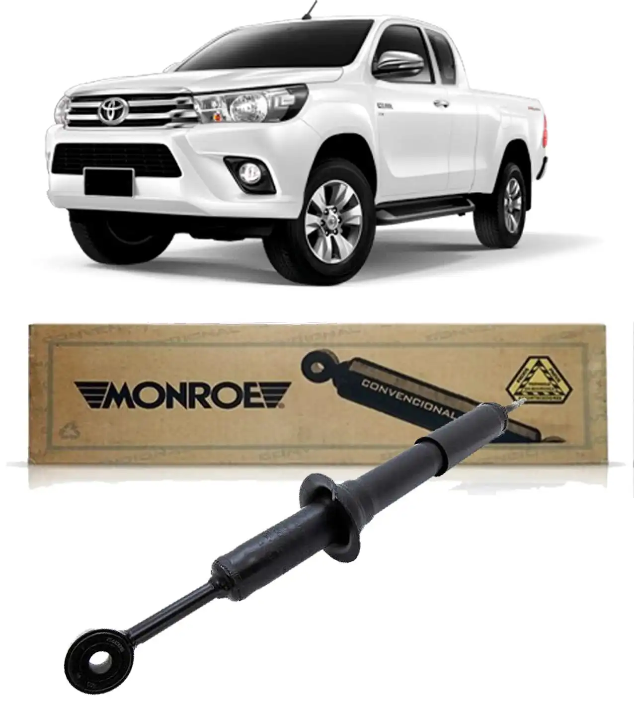 AMORTECEDOR DIANTEIRO TOYOTA HILUX SRV PICK UP 2016 ACIMA