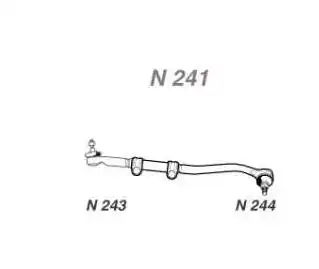 BARRA DIRECAO F100 F-1000 68/91 DIANT ESQ REGULAVEL
