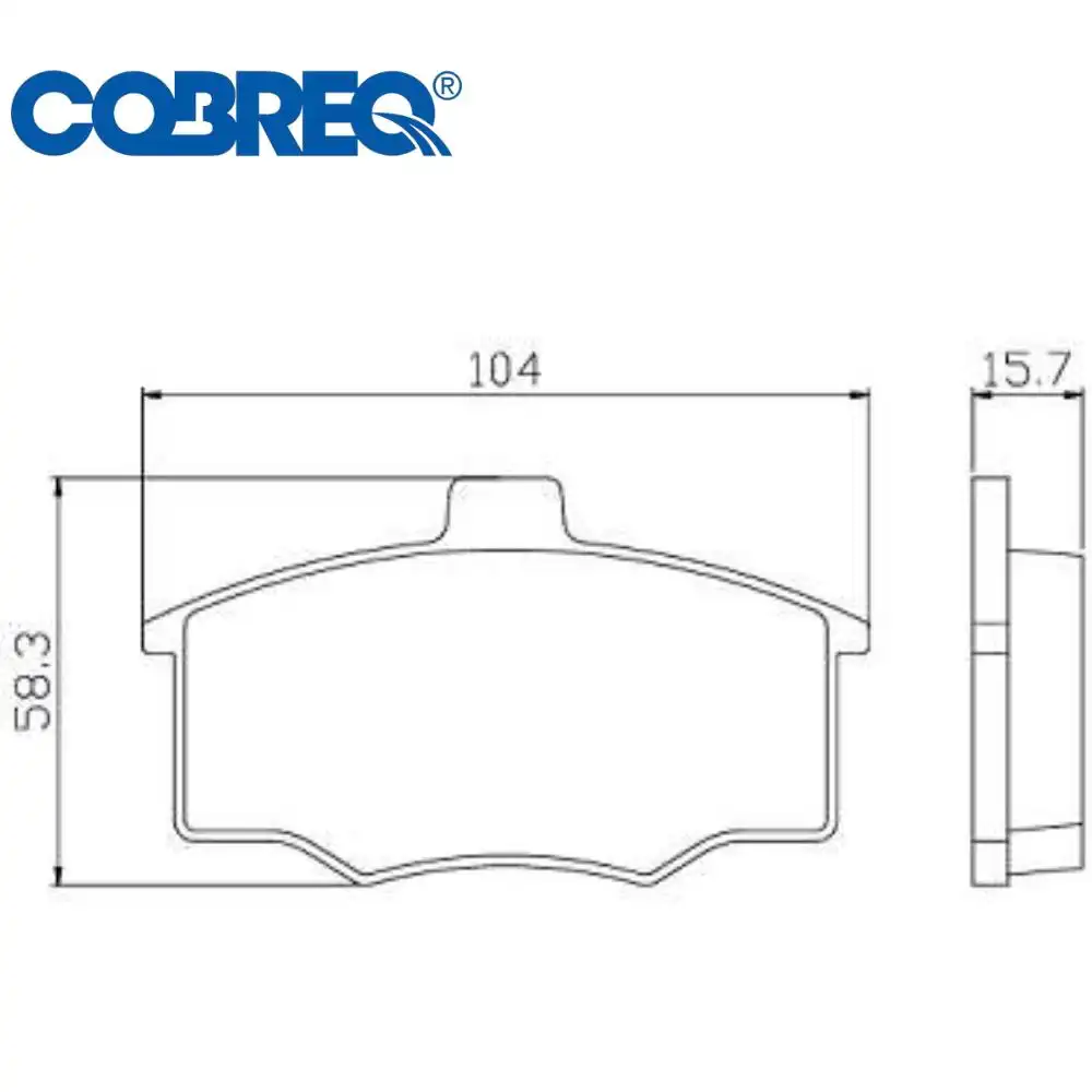 PASTILHA FREIO DIANTEIRA DEL REY 1984 A 1991 SISTEMA VARGA