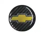 EMBLEMA CALOTA RESINADO (GM) PRETO/DOURADO 48MM