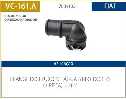 TUBO CONEXAO DAGUA FIAT DOBLO 1.3 16V 2002/ FIRE - RADIADOR