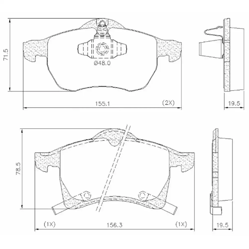 PASTILHA FREIO DIANTEIRA VECTRA 2.0 2.4 2010/