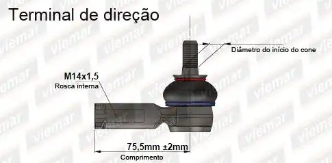 PONTEIRA DIRECAO S-10 2017 A 2024 TRAILBLAZER 17/