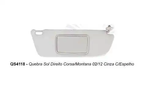 QUEBRA SOL CORSA MONTANA 2002 A 2012 DIR CINZA (C/ESPELHO)