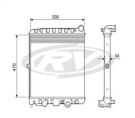 RADIADOR GOL PLUS 1.0,1.6 C/AR (EXC.16 VALV)