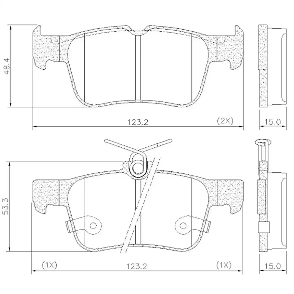 PASTILHA FREIO TRASEIRA FUSION 2013/ CERAMICA