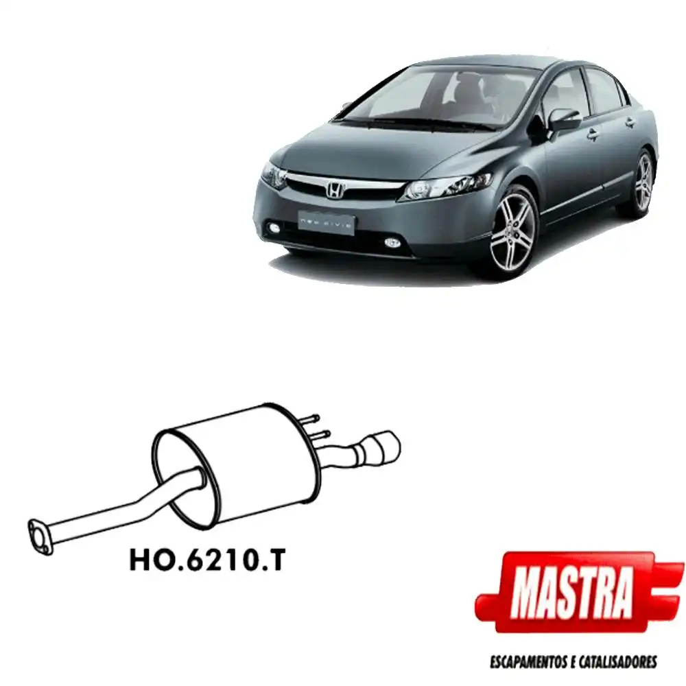 SILENCIOSO TRASEIRO HONDA NEW CIVIC 1.8 2007 A 2011