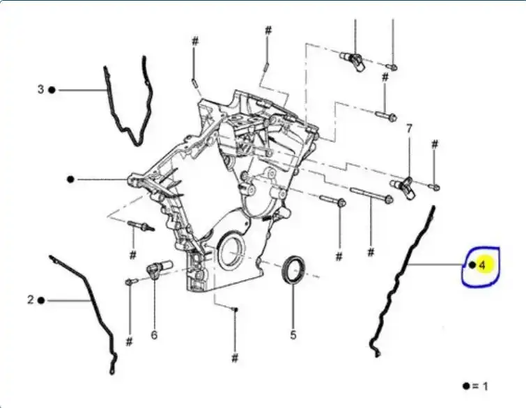 JUNTA TAMPA MOTOR FUSION 3.0 V6 2009 A 2012 DIREITA