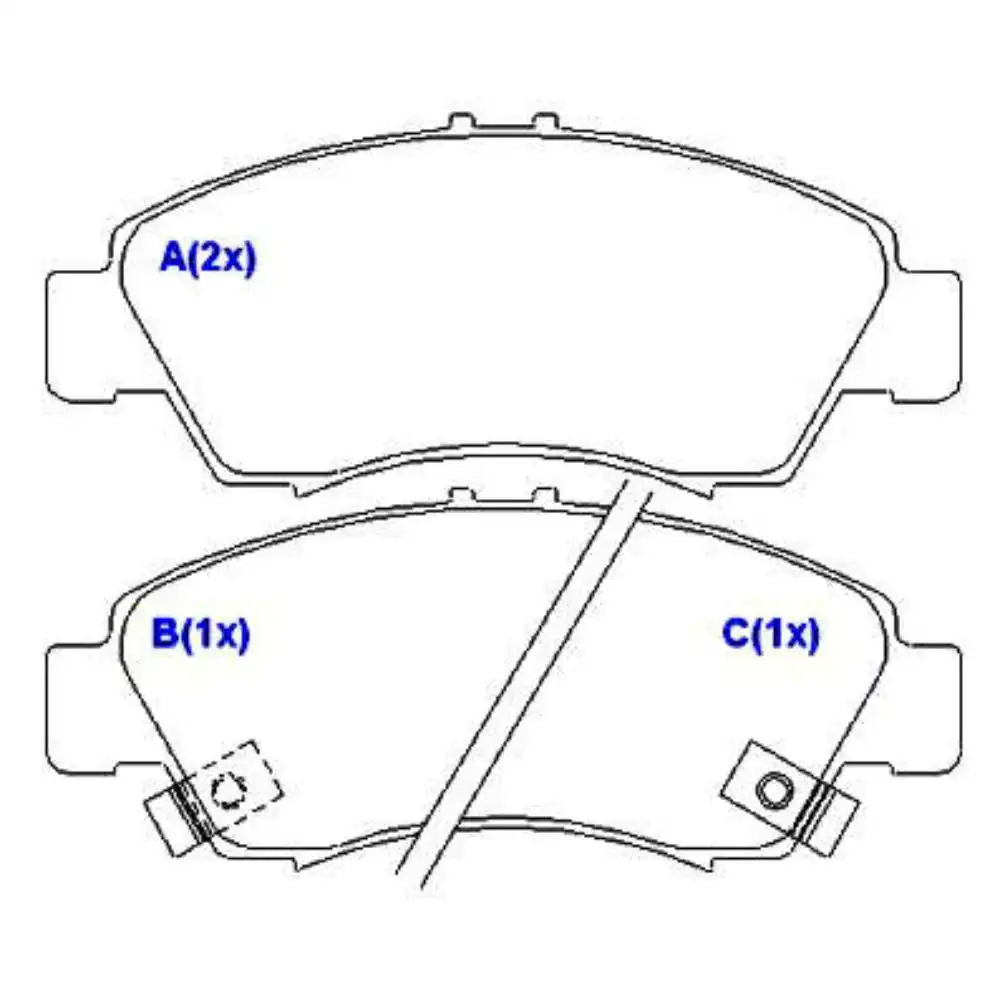 PASTILHA FREIO DIANTEIRA HONDA CIVIC 1.3 1.4 1.5 16V 92/