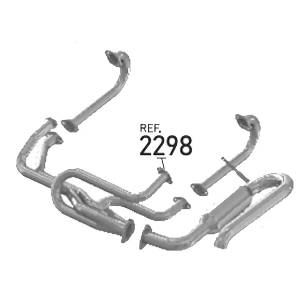 COLETOR DIMENCIONADO FUSCA 4X1 SAIDA DIREITA ABAFADOR JK