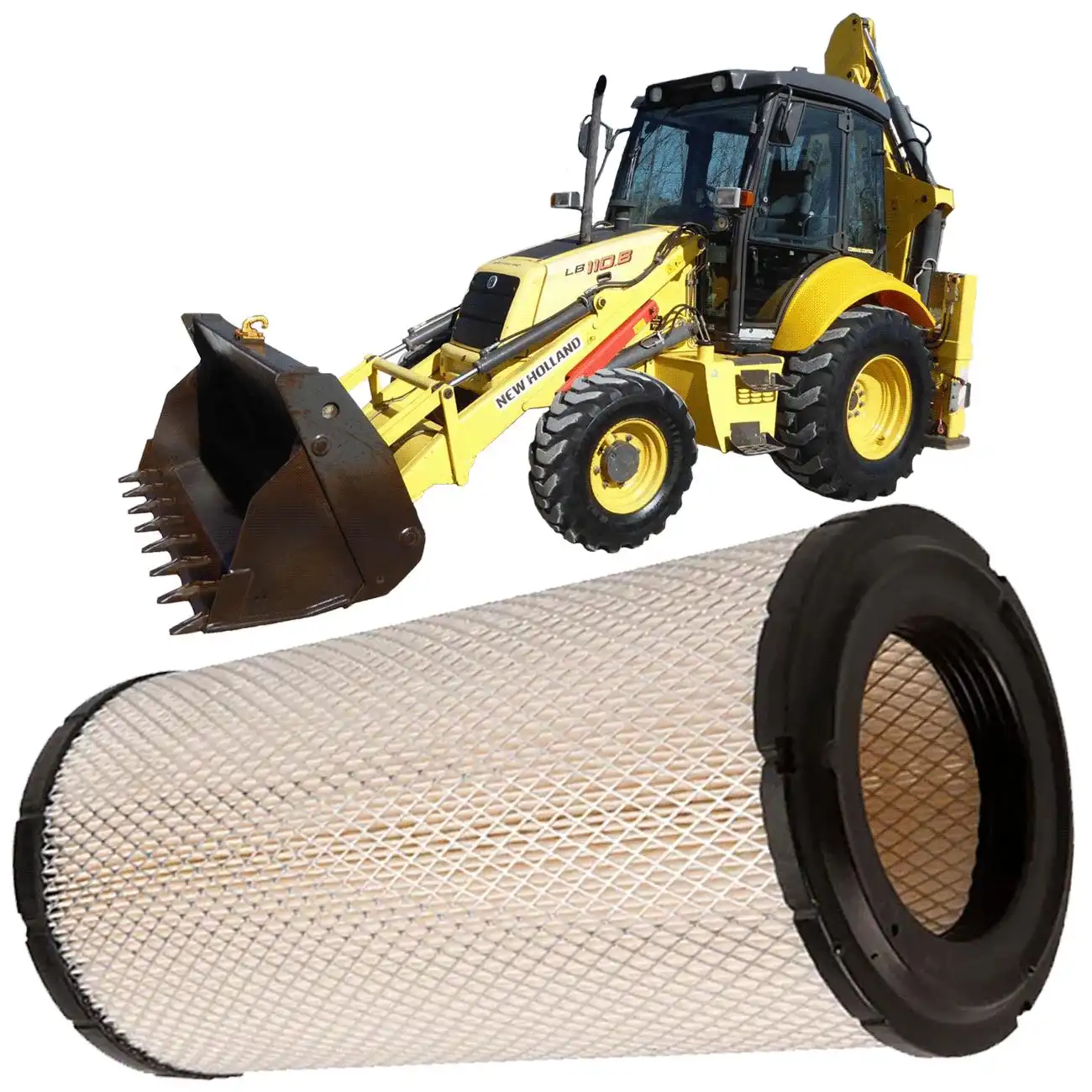 FILTRO AR MOTOR NEW HOLLAND LB110 2000 EM DIANTE
