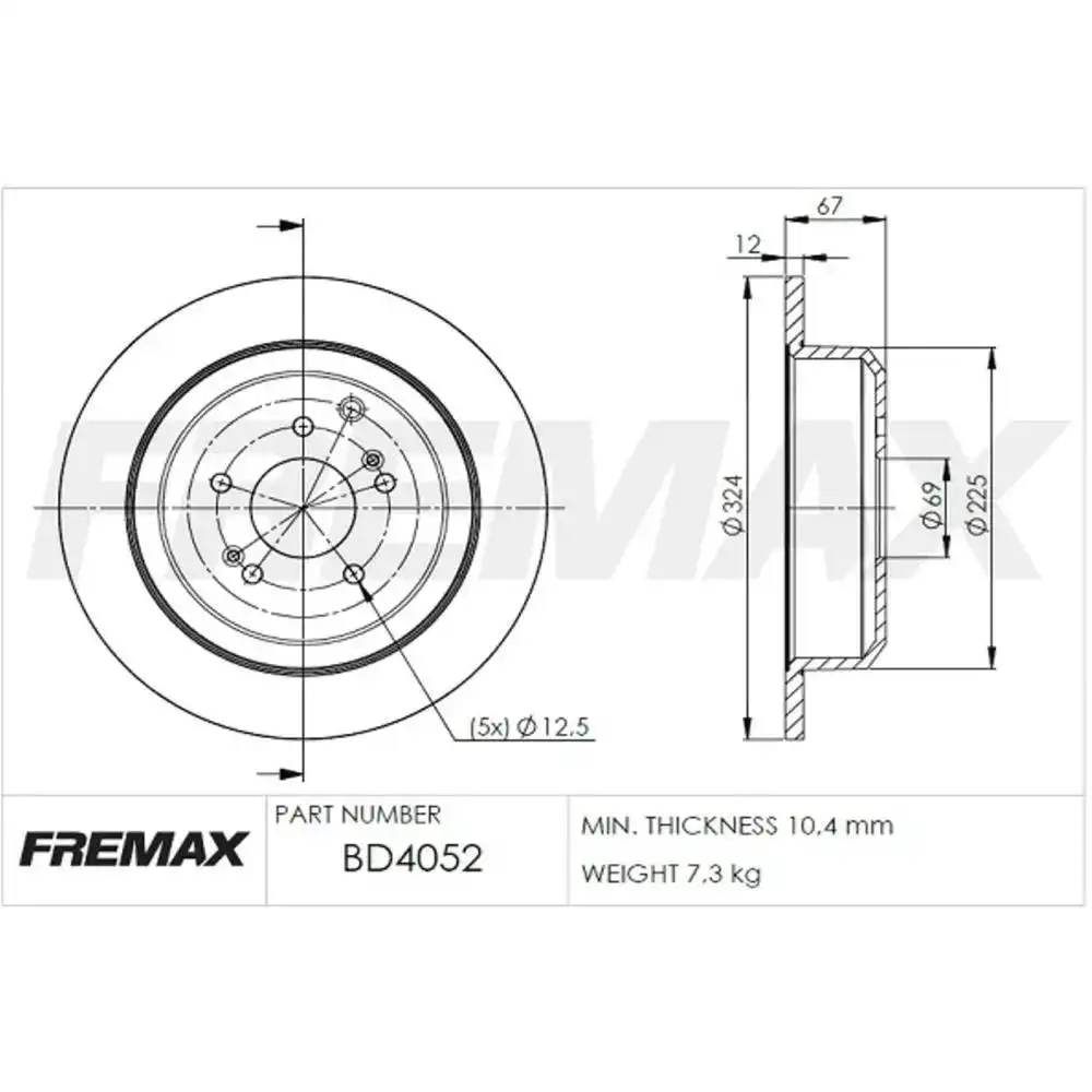 DISCO FREIO TRASEIRO HYUNDAI VERACRUZ 3.8 2008 ACIMA