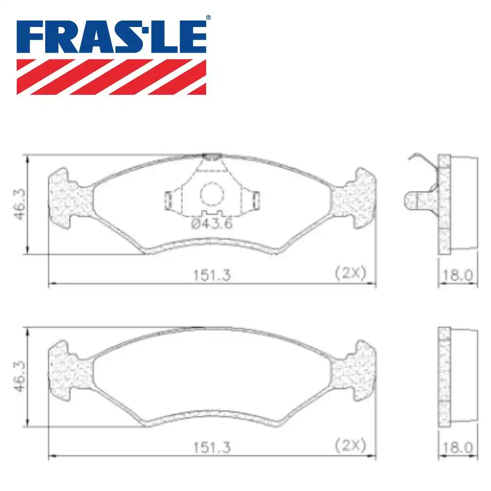 PASTILHA FREIO DIANTEIRA ESCORT 1.6 1993 A 1996