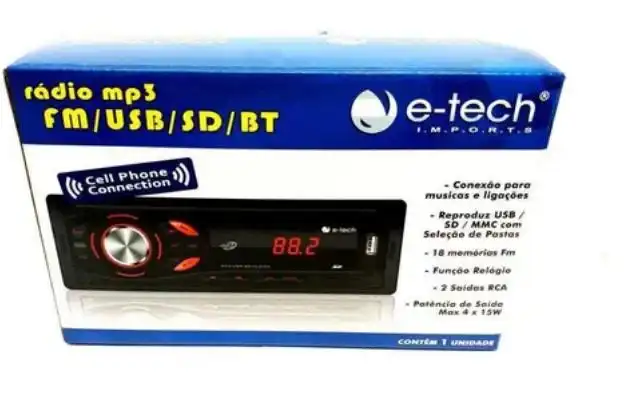 APARELHO SOM/RADIO H-TECH (USB, SD CARD, AUX,BLUETOOTH