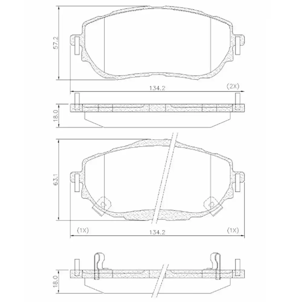 PASTILHA FREIO DIANTEIRA COROLLA 1.8 2014 A 2019 CERAMICA