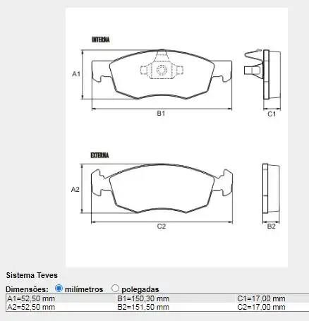 PASTILHA FREIO DIANTEIRA FIAT DOBLO 1.4 1.8 2009/
