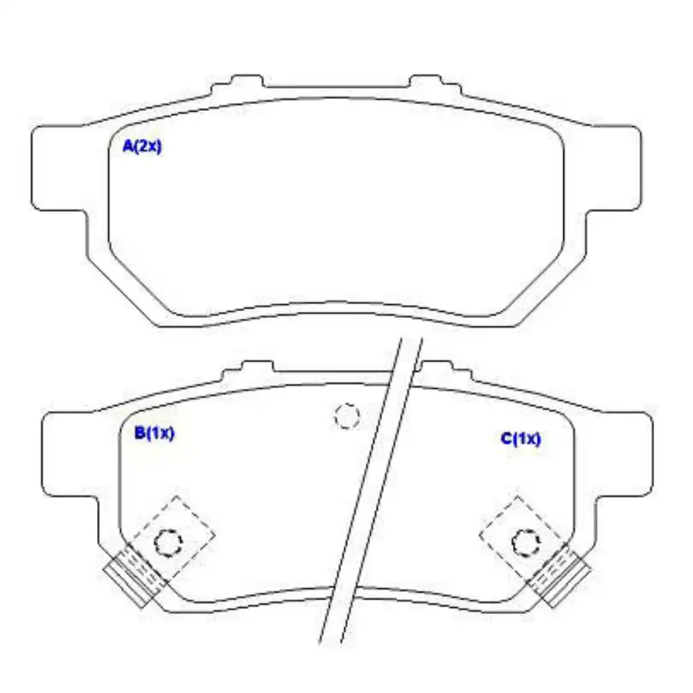 PASTILHA FREIO TRASEIRA HONDA CIVIC /2000