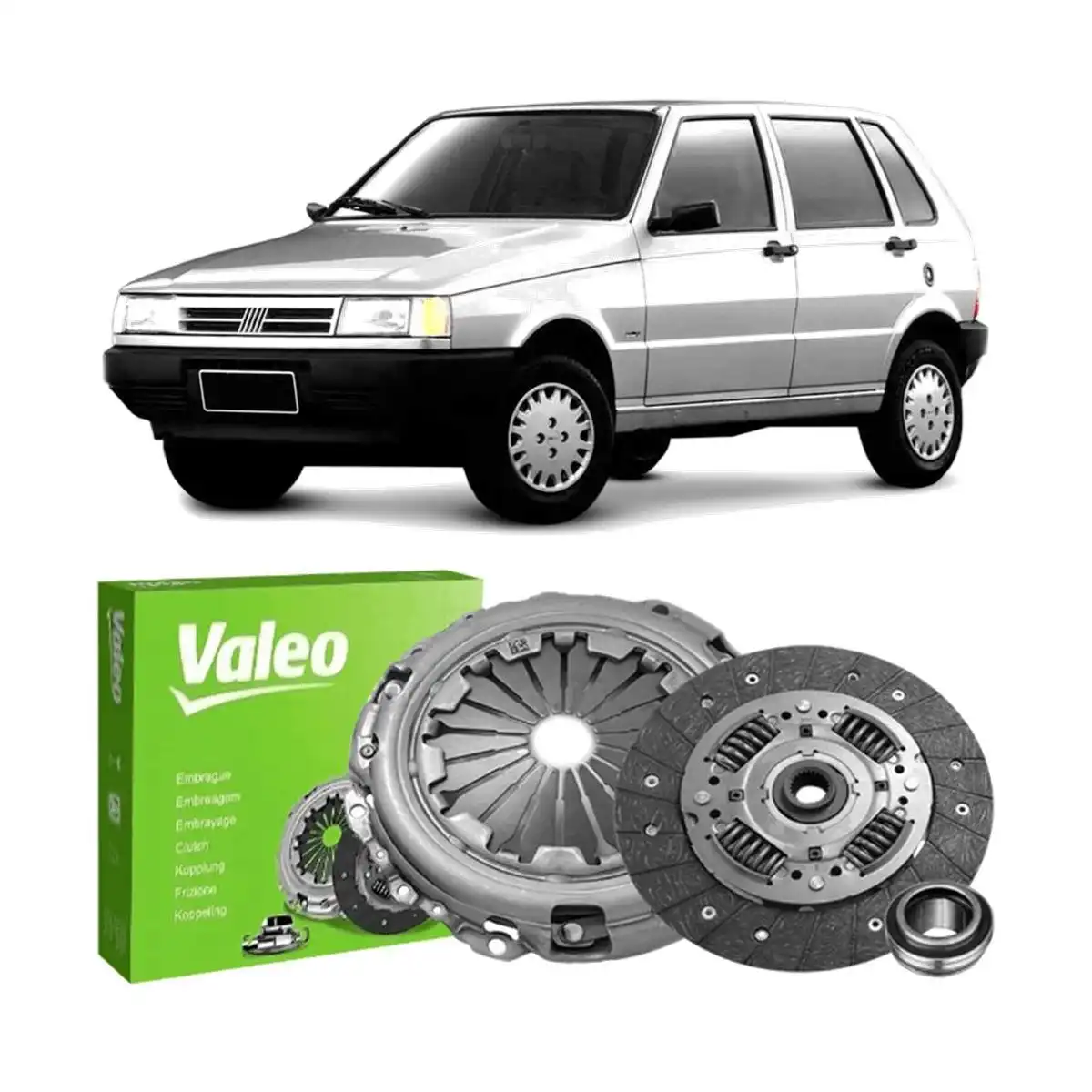 KIT EMBREAGEM FIAT UNO FIRE 1.0 1.3 2000 A 2010 COM ROLAMENT